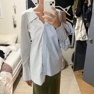 Monse Striped Asymmetrical Shirt